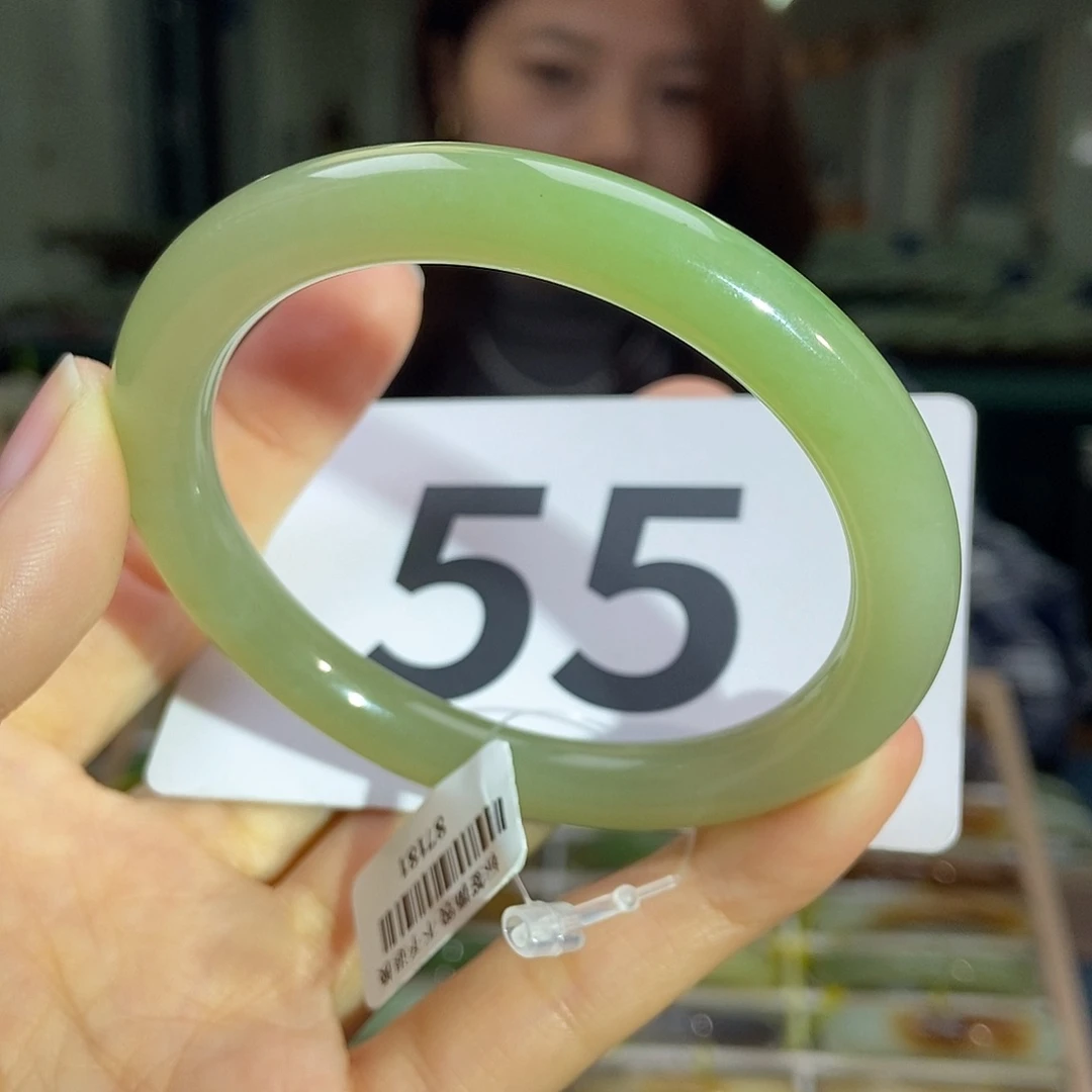 和田玉（翠青玉）手镯未镶嵌