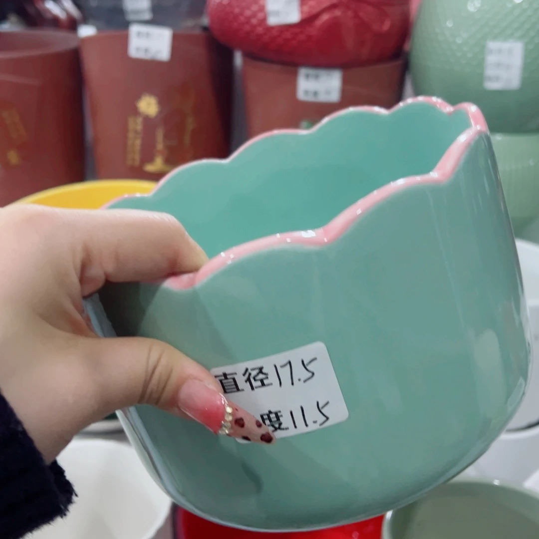 有孔，陶瓷花盆满10米包邮发货