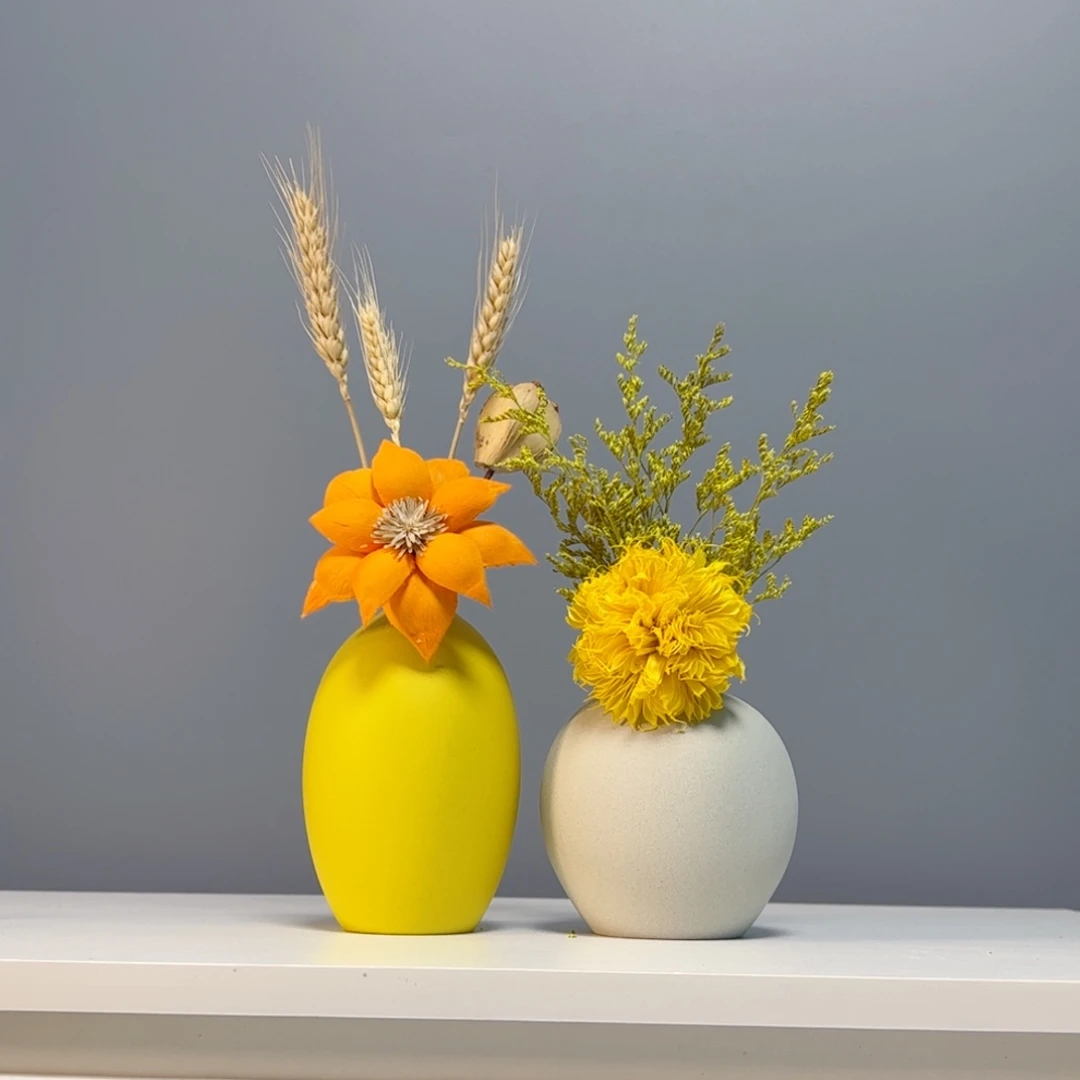 陶瓷花瓶景德镇手作陶瓷花瓶摆件无孔