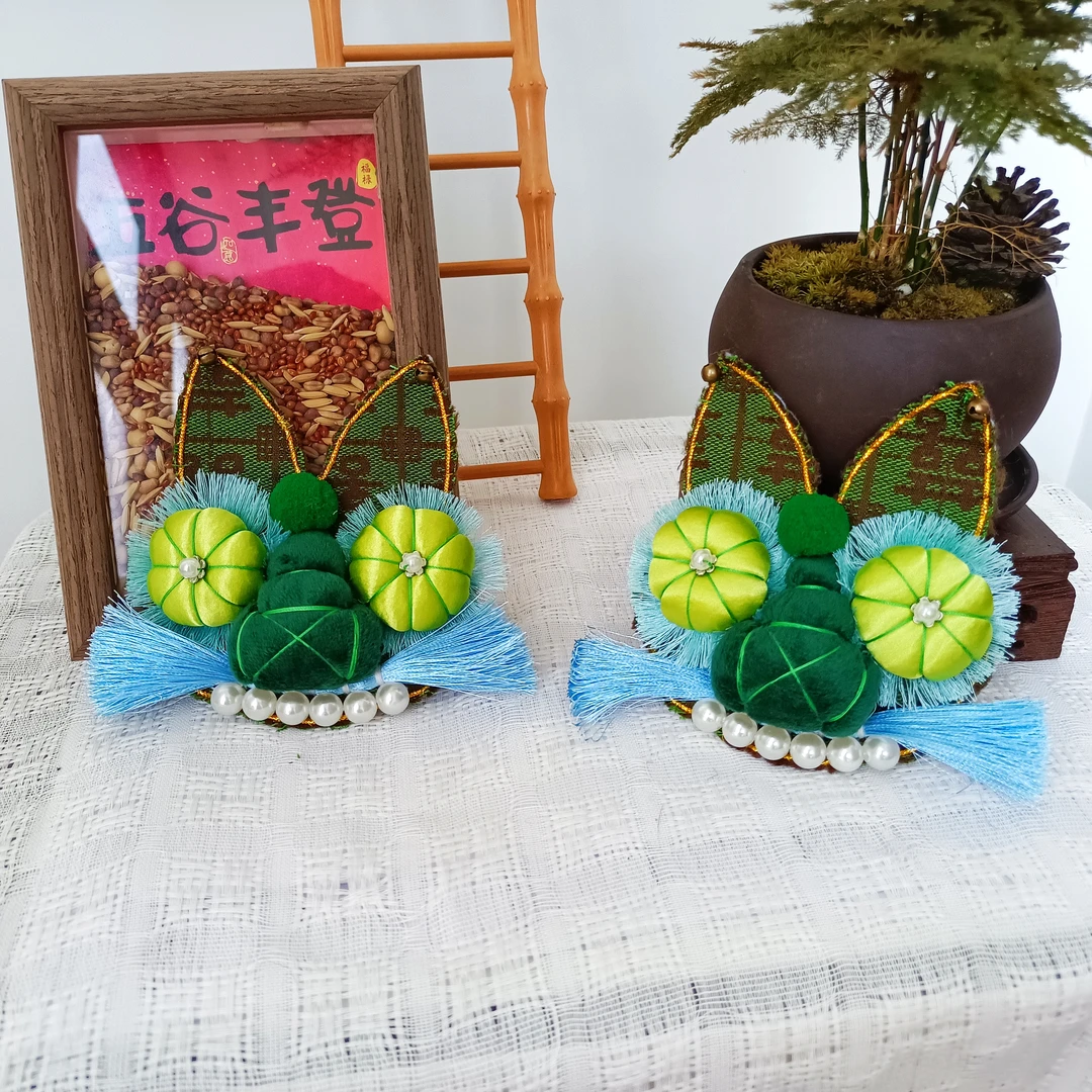 春夏手工卡通虎头魔术贴片装饰贴