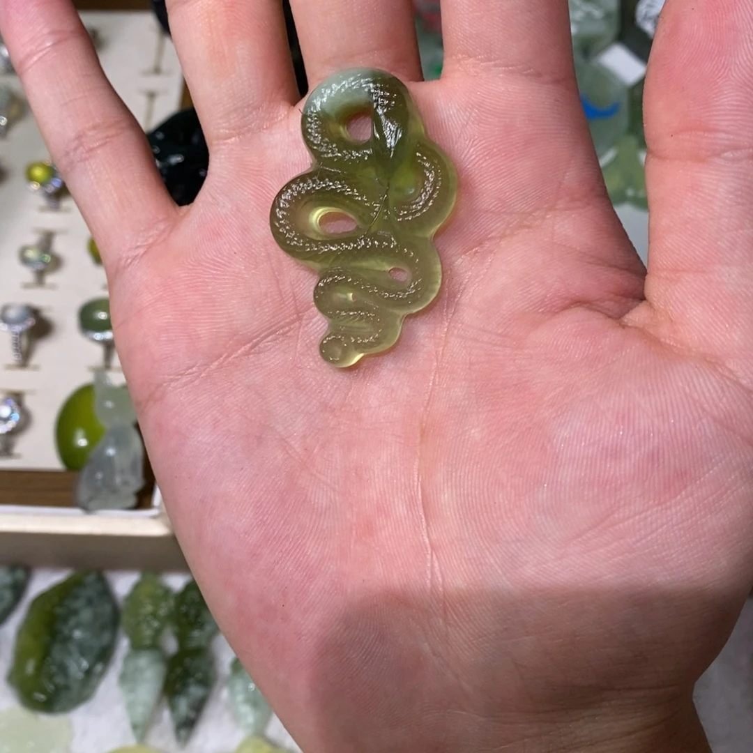 未镶嵌岫玉吊坠(不含链)