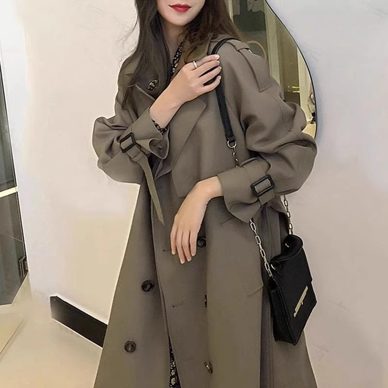 韩系小个子中长款风衣外套女2025秋冬季新款爆款英伦风高级感大衣