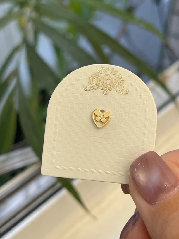 合金耳饰 韩国14k爱心蝴蝶结耳骨钉耳钉螺丝耳拧不过敏不掉色