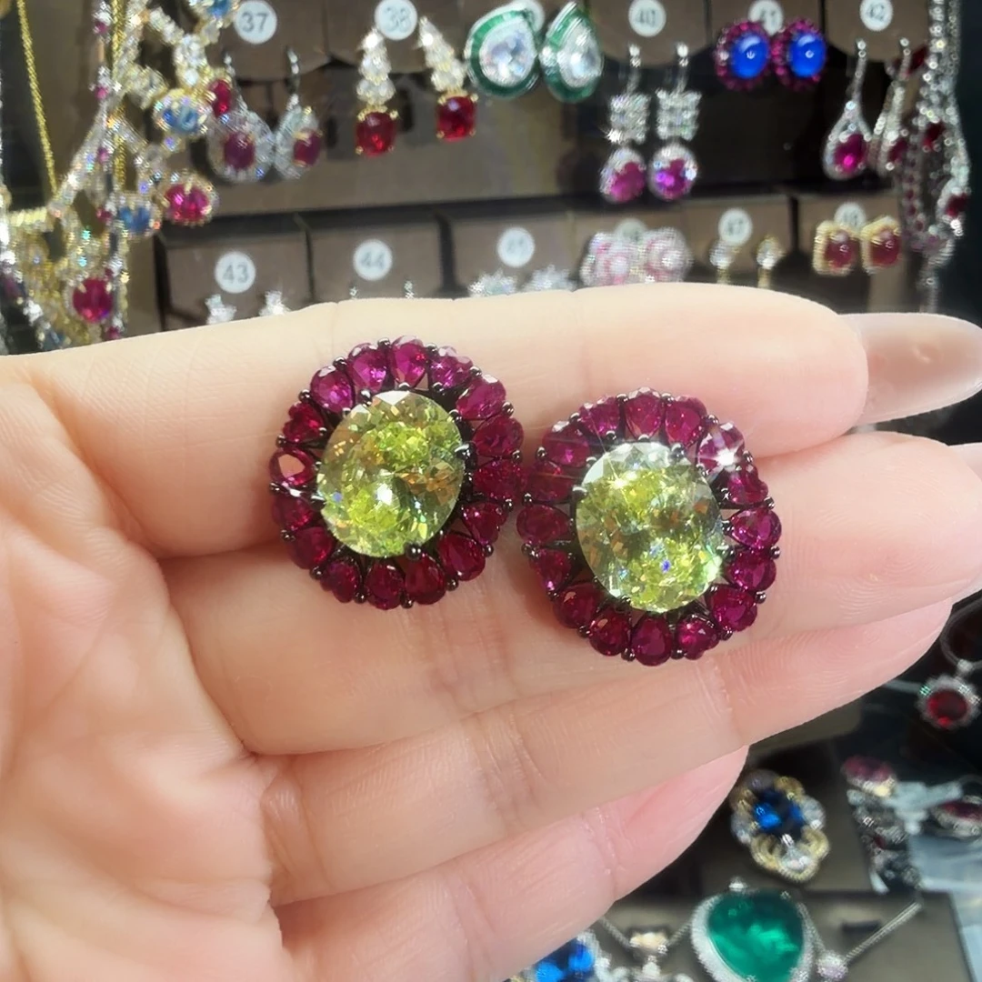 合成立方氧化锆铜合金合金耳钉时尚潮流