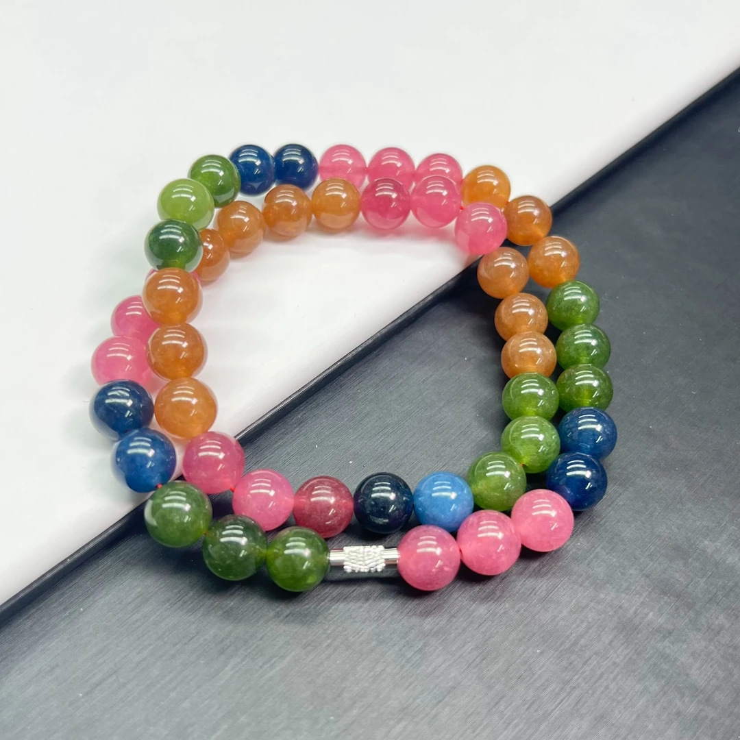 【精品】彩虹妈妈链10mm手链百搭 A215