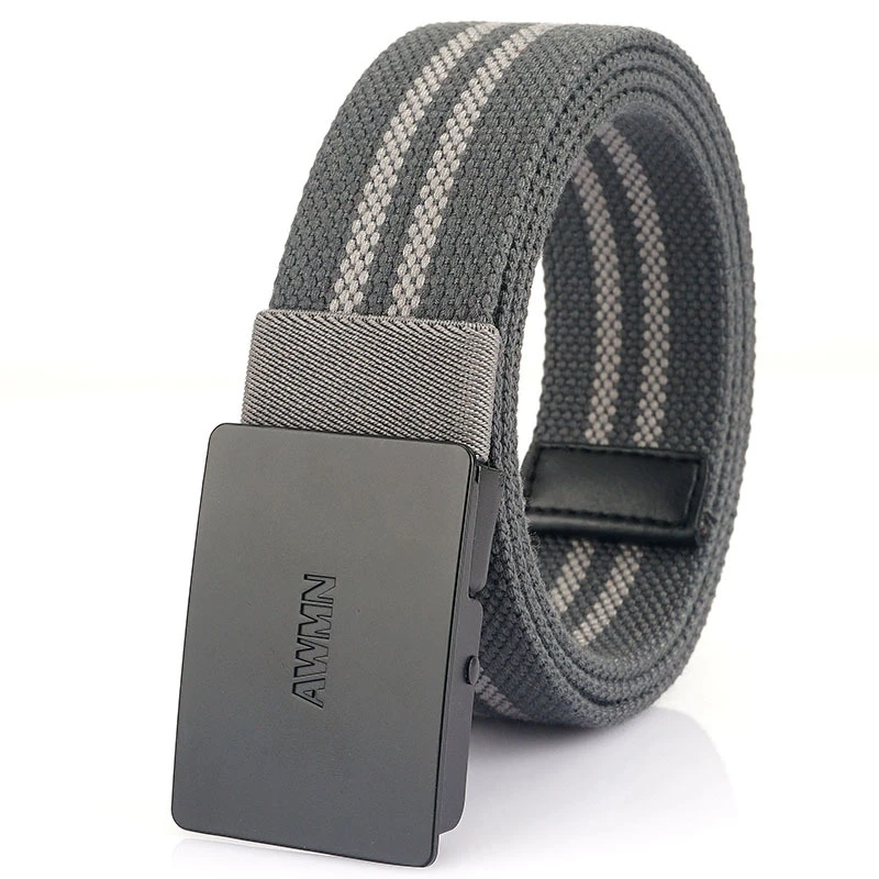 男士简约休闲帆布皮带年轻人学生牛仔裤腰带无孔平滑扣帆布腰带潮