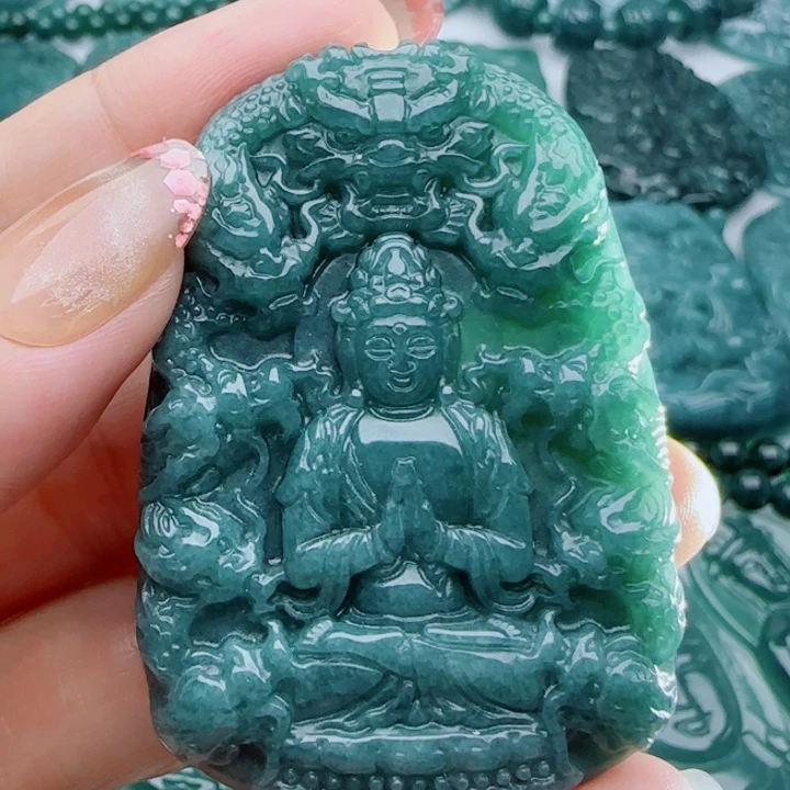 翡翠未镶嵌颈饰多样性发货天然A货翡翠