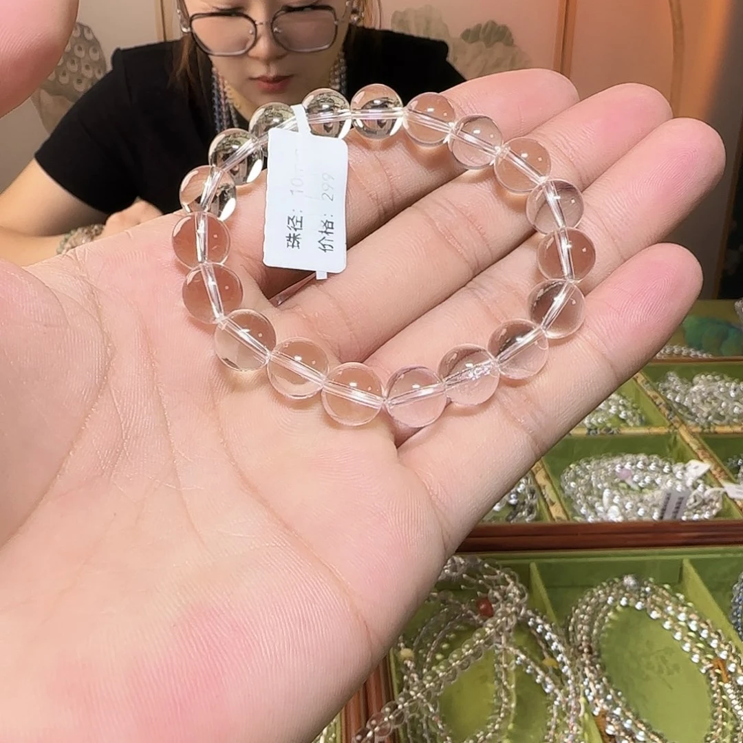 蓝***堂水晶未镶嵌手链白水晶