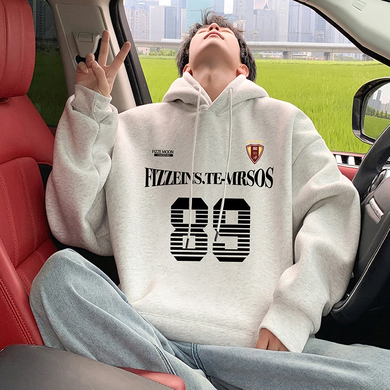 卫衣男春秋季新款套头宽松上衣美式运动休闲重磅纯棉帽衫大码外套