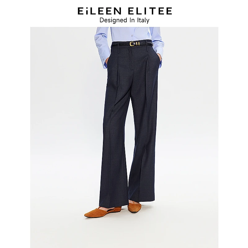朗姿欧洲EiLEEN ELITEE羊毛西裤2025年春季新款气质长裤子西装裤
