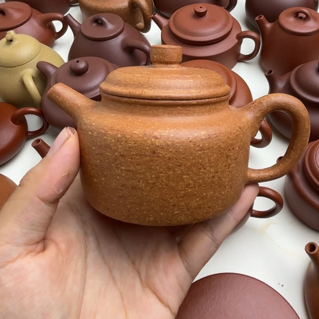 c****茶壶紫砂黄降坡德钟150cc