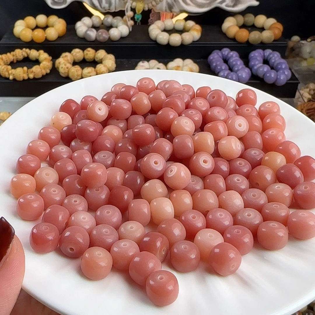 手串菩提根/象牙果卡10蜜桃粉桶1000颗