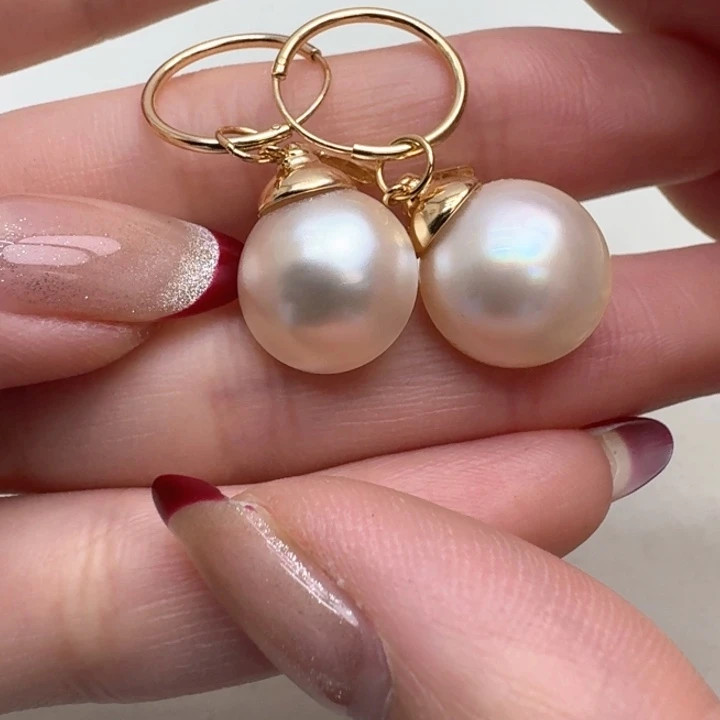 拼合珍珠（马贝珠）耳饰银S925镶嵌