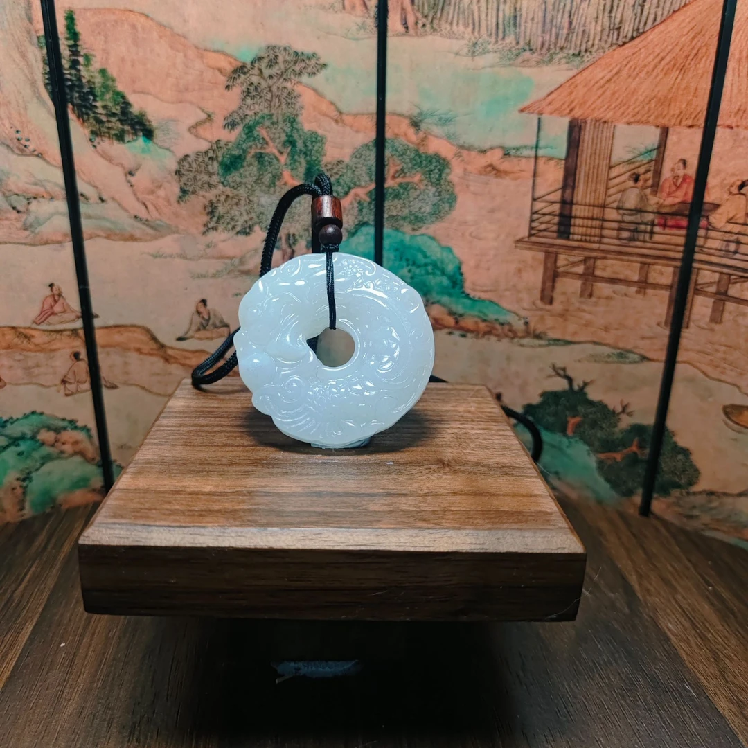 F和田玉鱼化龙吊坠0346