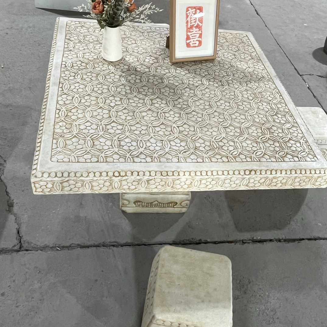 雕刻欧美风见外包装餐厅成套家具欧式亚克力茶几北欧