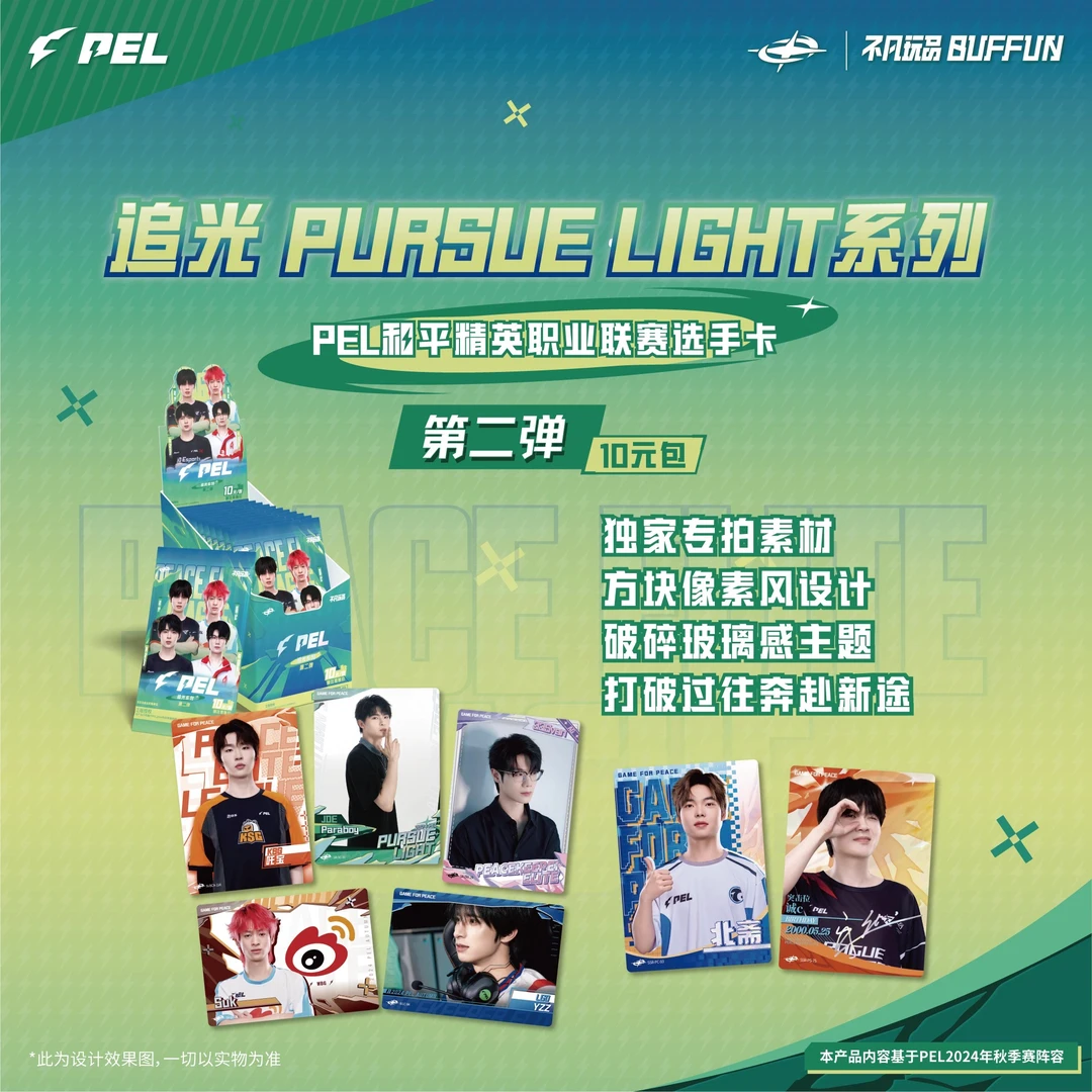【丢手绢【小葵】不凡玩品BUFFUN和平精英PEL 追光 系列10元包第二弹