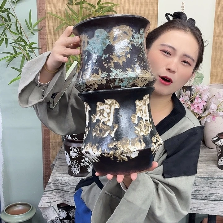 20+21 -粗陶花盆有孔