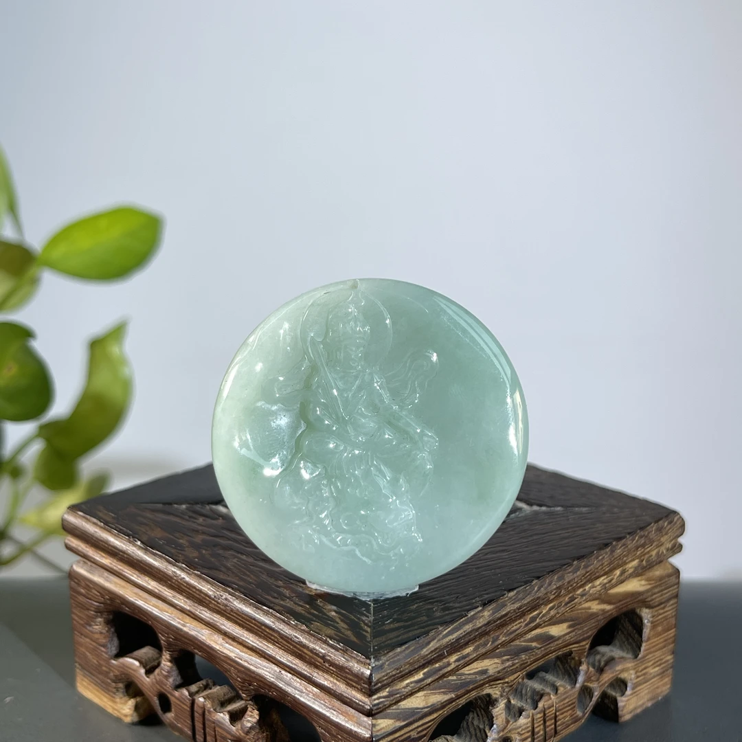 JXB04-44  天然缅甸A货翡翠  文殊