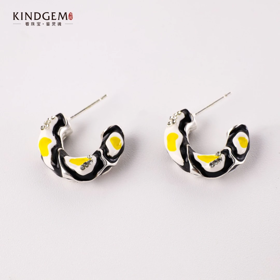 铜合金锆石耳饰 轻奢个性小众新奇特精致时尚耳环 BB11XZPC-26588