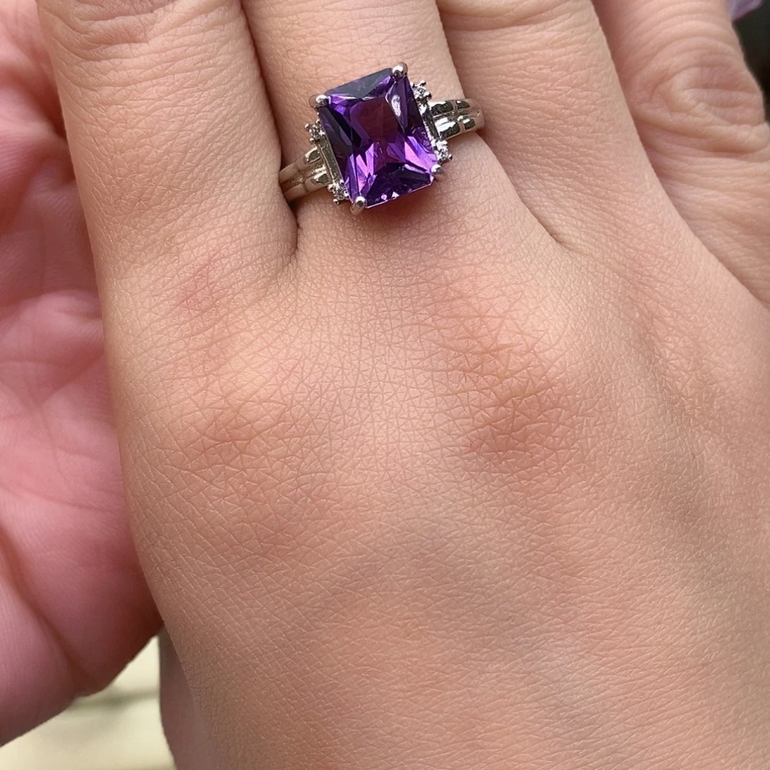紫晶纯天然无优化紫水晶x银S925镶嵌