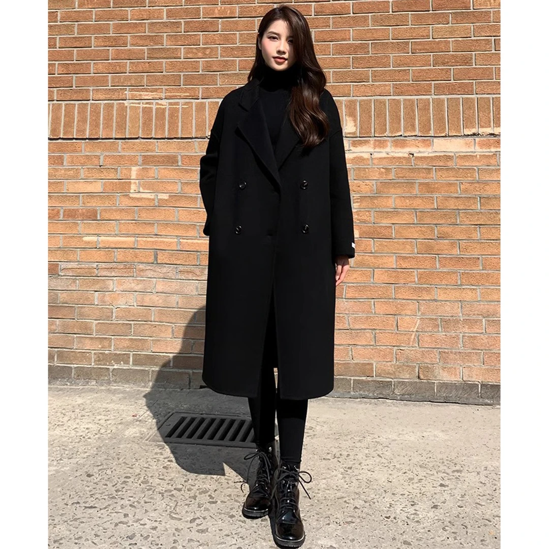 【双面呢绵羊毛大衣】秋冬新款通勤大气简约百搭洋气呢子大衣女
