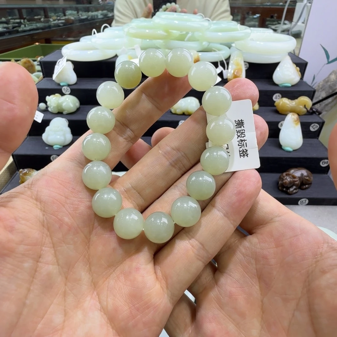 和田玉未镶嵌手串新疆和田玉手串卡12
