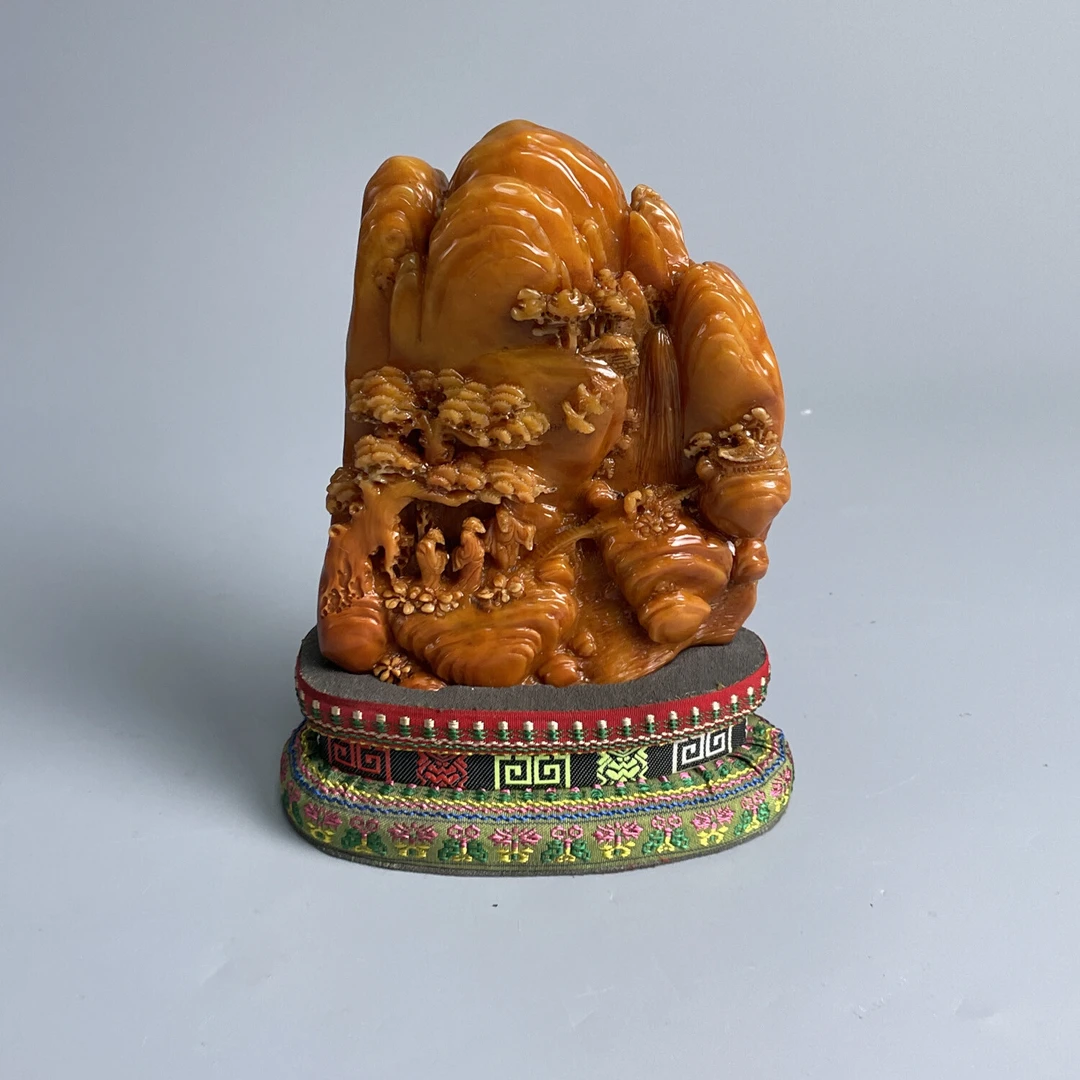 田黄石松下访友赏摆-M25DP00D158-06