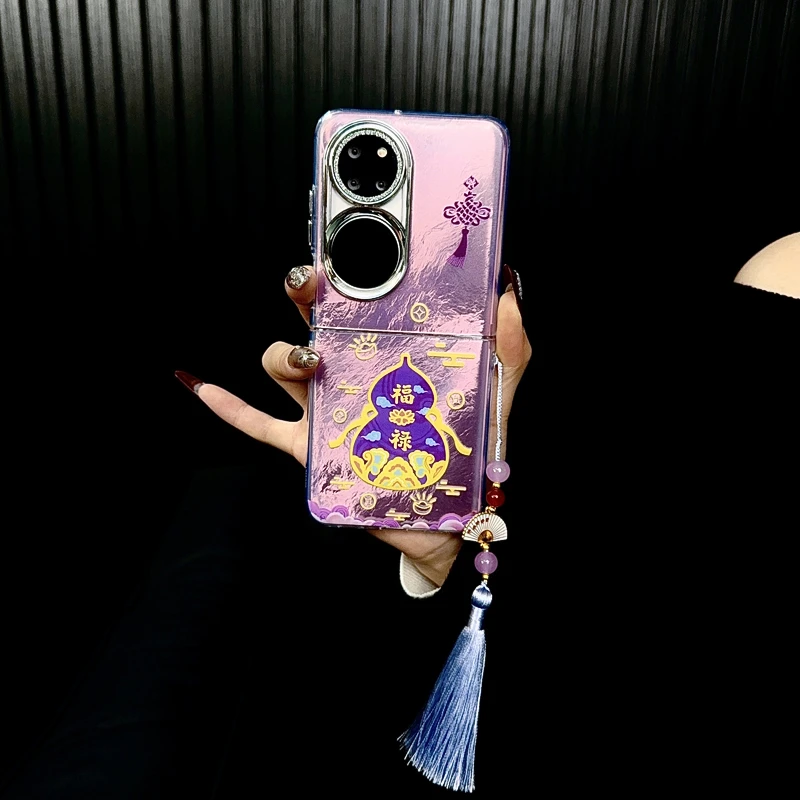 适用华为p50pocket手机壳新款pocket2套pockets国风福禄葫芦女款p