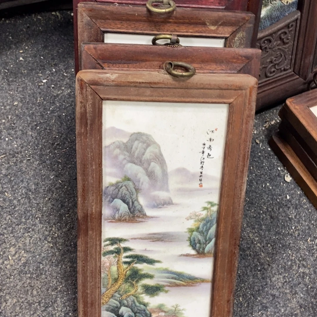 瓷28*16*1景德镇瓷板画柴窑烧制