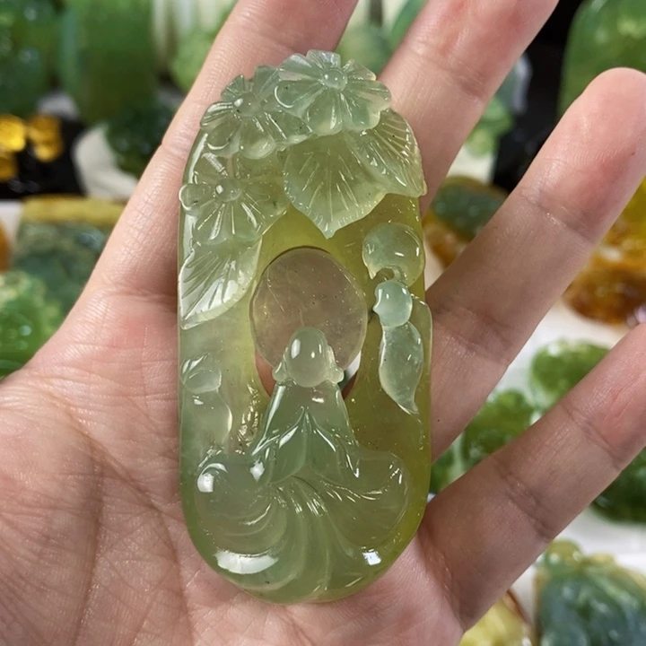 未镶嵌岫玉挂件吊坠