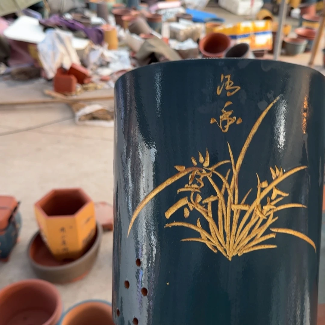 紫砂花盆口径17.22口径