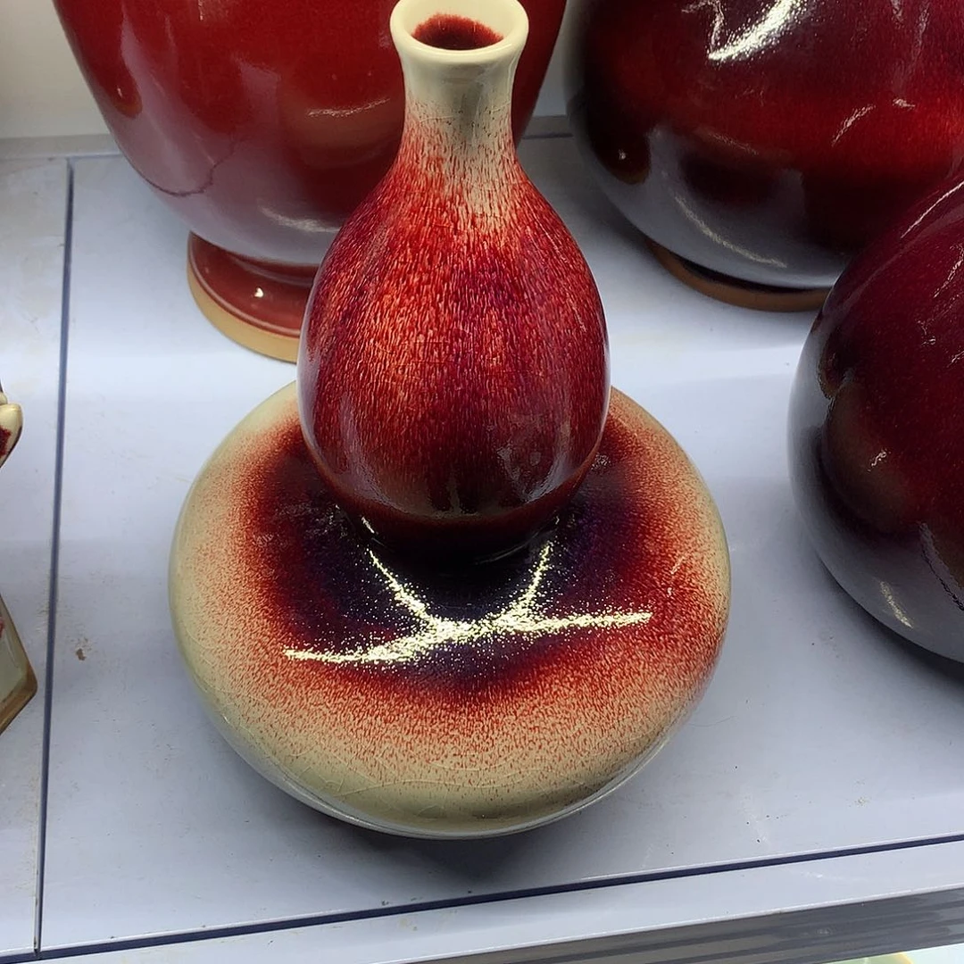 杯小**跑国高工鱼子纹葫芦瓶