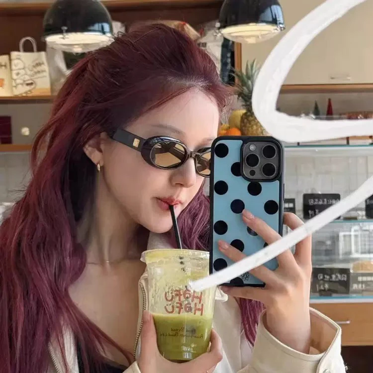 赵露思同款气质墨镜小框显脸小太阳镜复古网红潮流眼镜茶色时尚