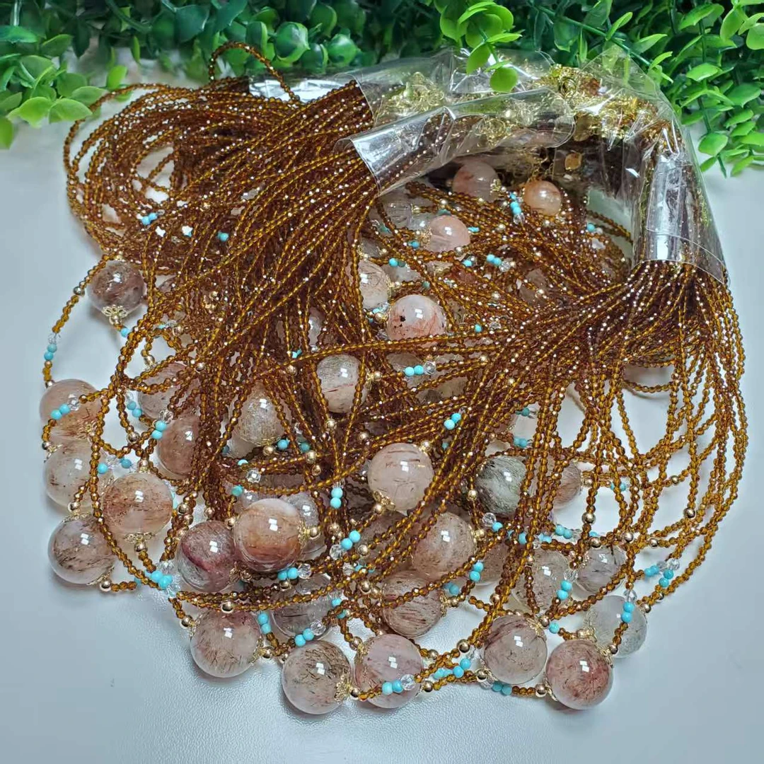 Q335【赵小姐】时尚百搭天然黑金超七单珠项链多样式发其一