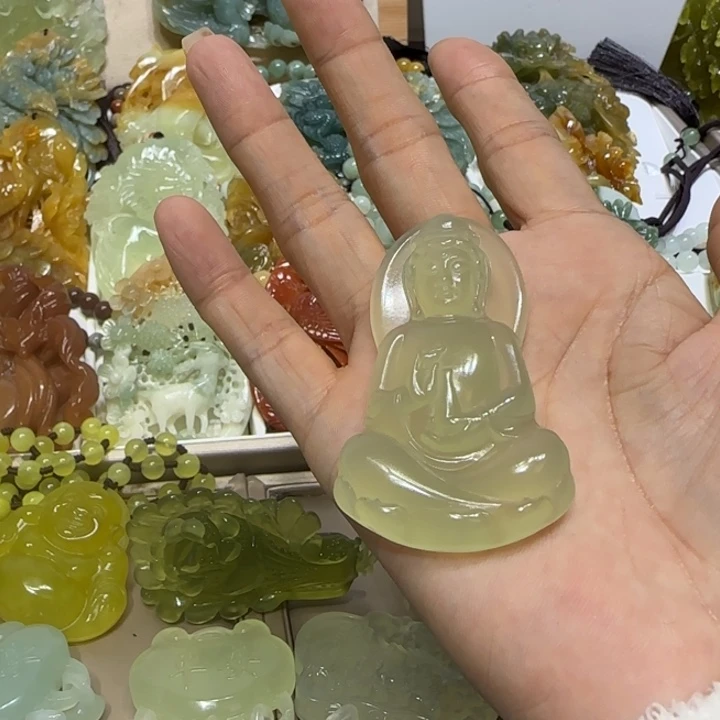 蛇纹石玉吊坠未镶嵌用****5