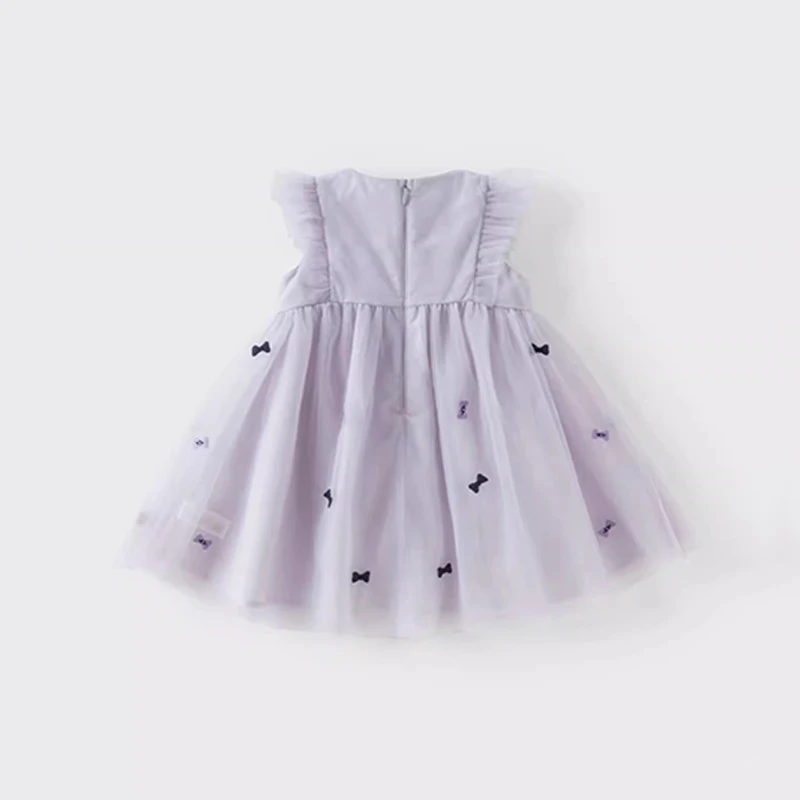 【紫纱裙】DYX6278卡通绣花夏女童连衣裙蝴蝶结儿童裙子网纱公主裙
