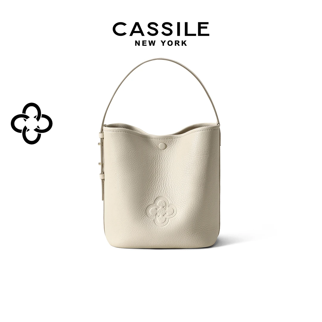 CASSILE/卡思乐中号鹿皮水桶包2025新款高级感手提菜篮子