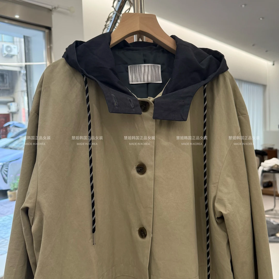 【慧姐韩国正品】25秋冬新款B连帽风衣外套31179180/N0退N0换