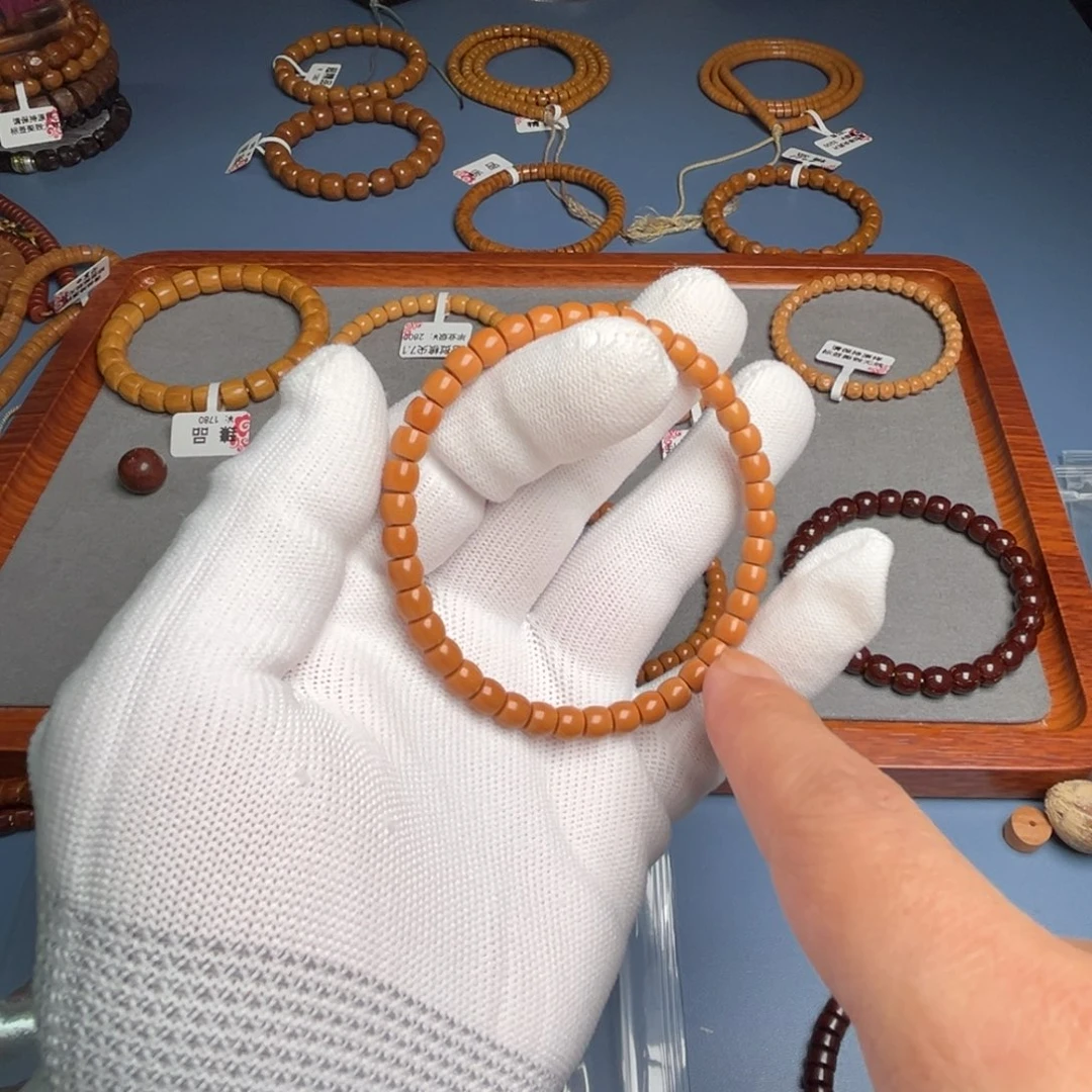 橄榄核手串5.7尺核尖放漏老挝