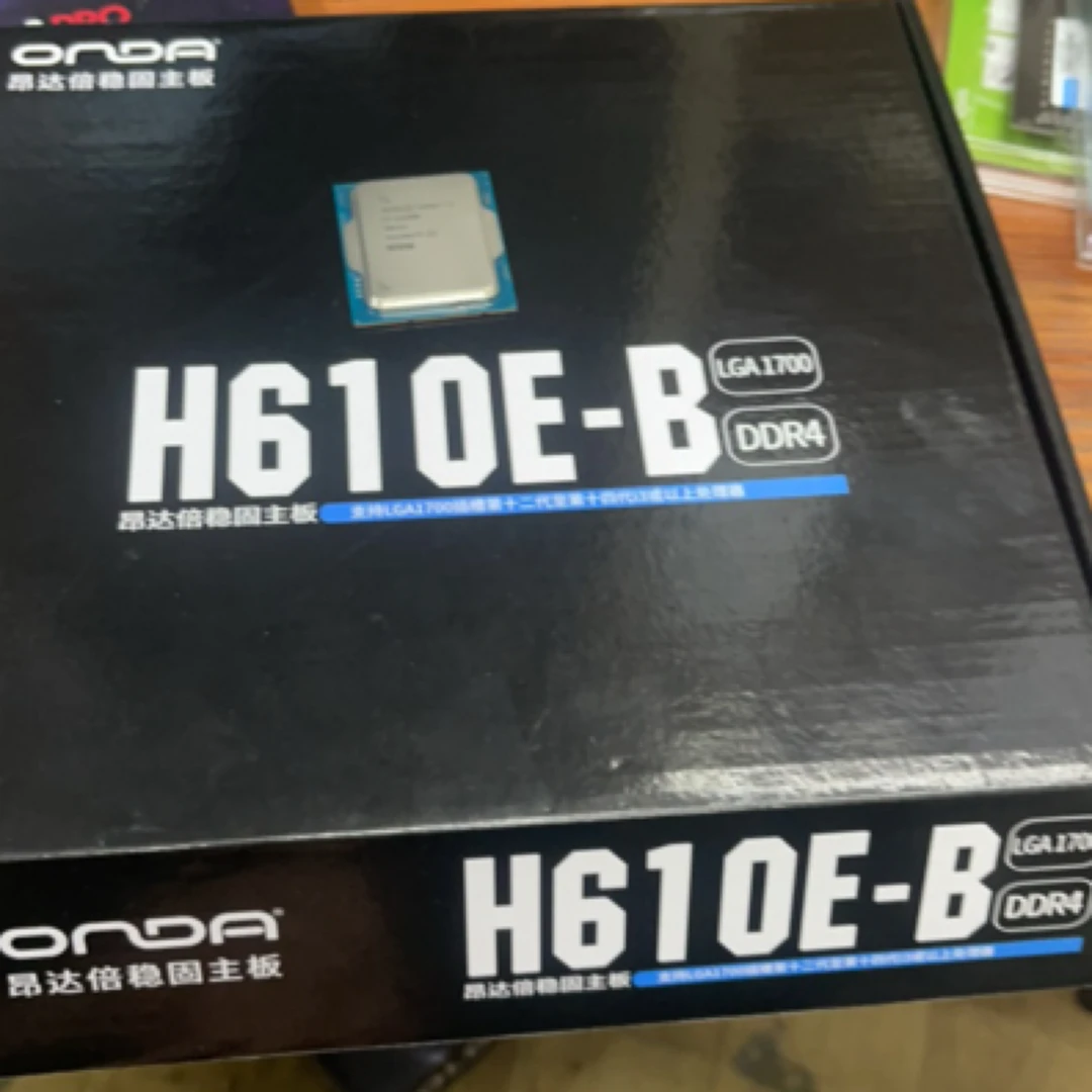 未使用 onda/昂达 12100f+昂达h610E-B套装 cpu和主板 全新