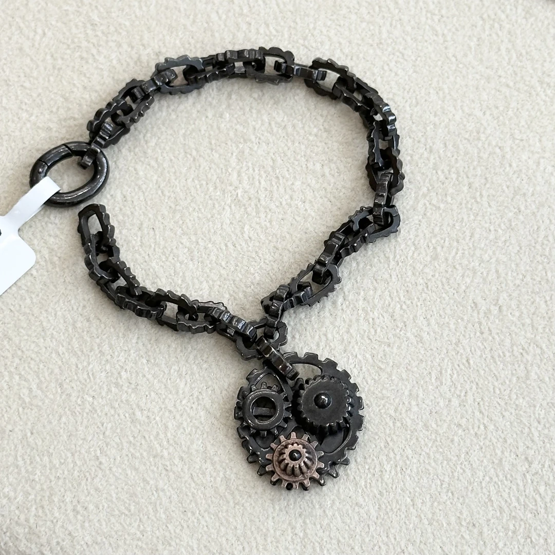 99新 BOTTEGA VENETA/葆蝶家 7姐专场/黑色机械风手链
