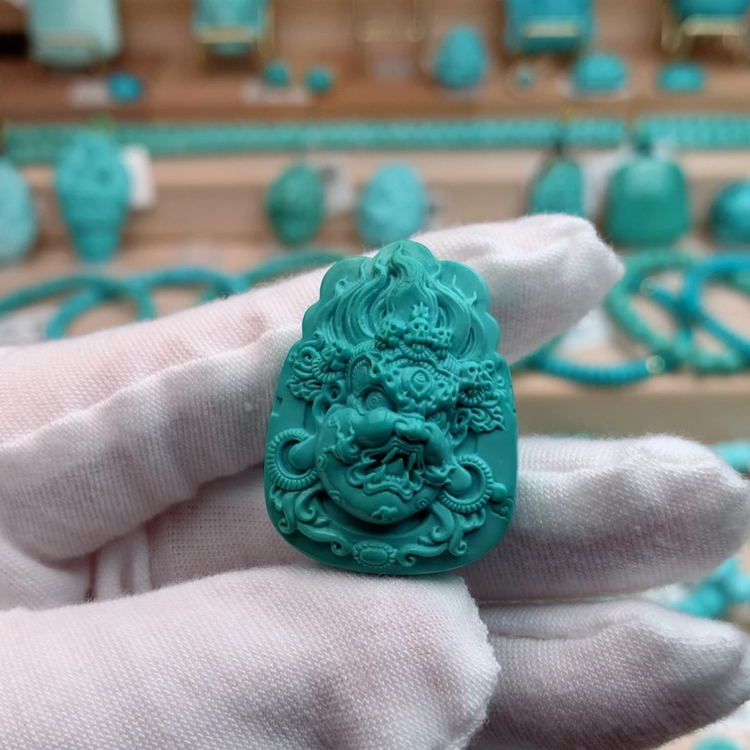 未镶嵌绿松石珠宝奇石23mm