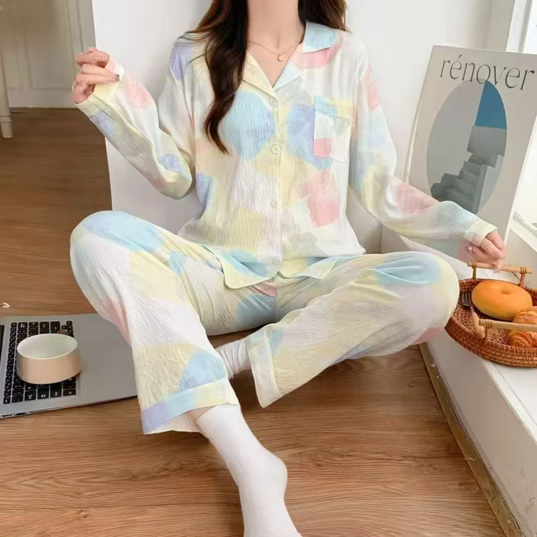 珍姐家长袖长裤云朵棉家居服