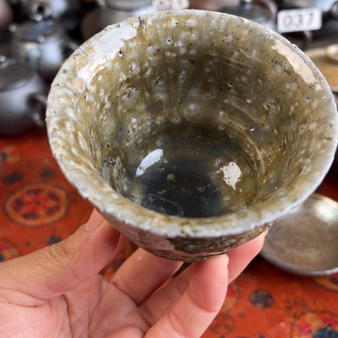 柴烧茶器主人杯杯柴烧