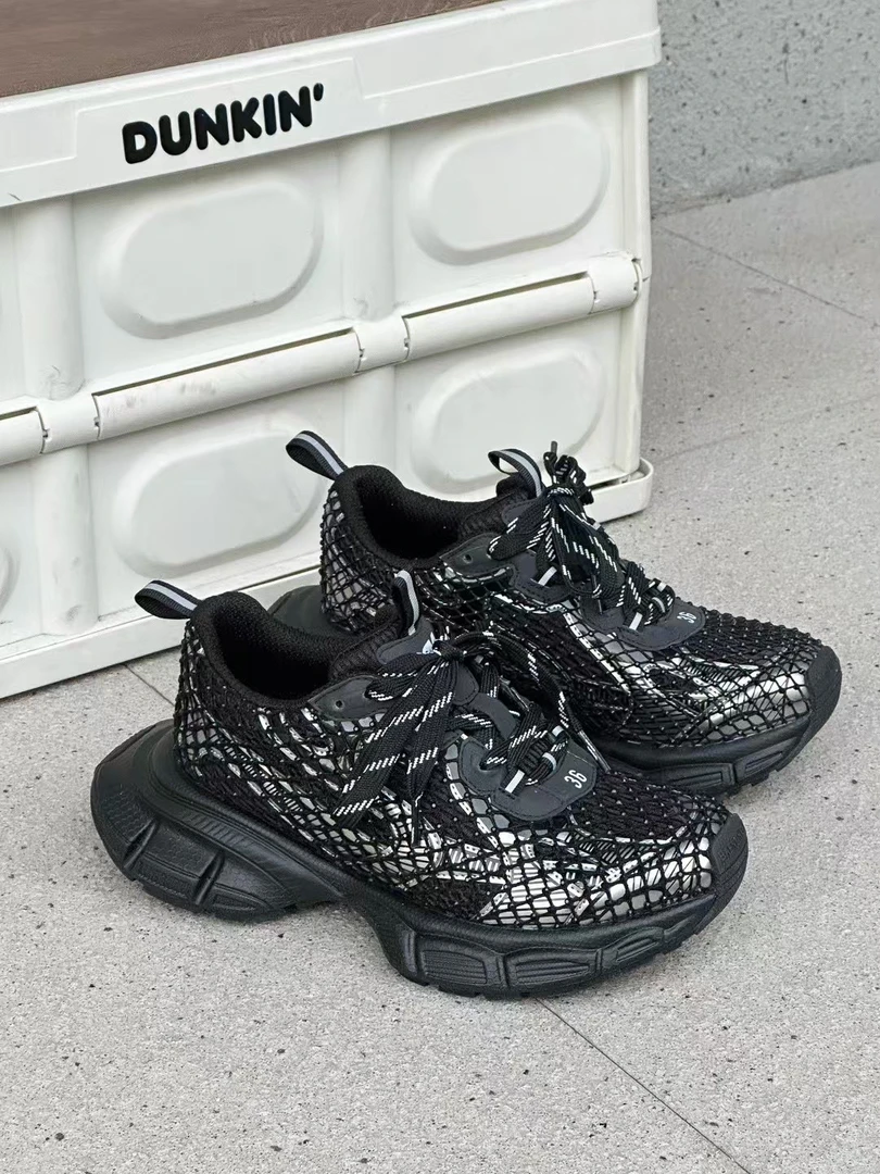 XAY91599-08春款单鞋3xl巴黎闪钻蜘蛛侠老爹鞋