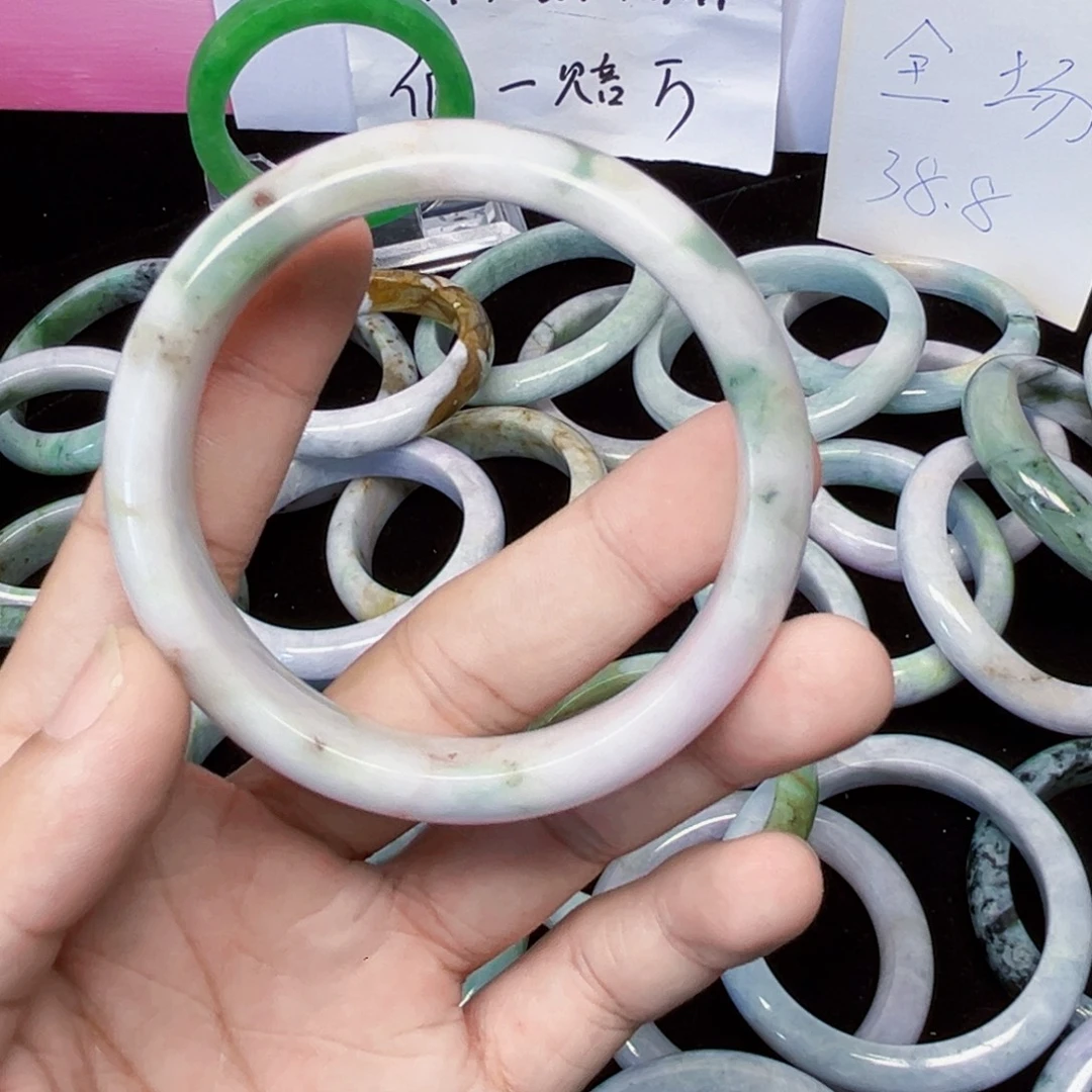 蜜***子翡翠未镶嵌手镯天然缅甸翡翠手镯