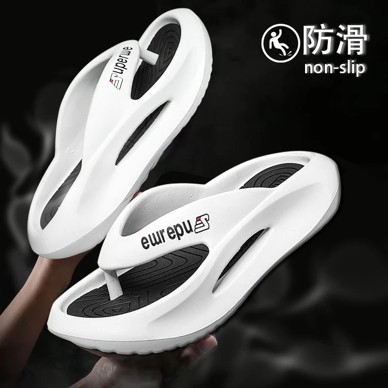 广东男防臭男士厚底外穿夏季拖鞋男士款夹拖新款爆款外穿增高拖鞋