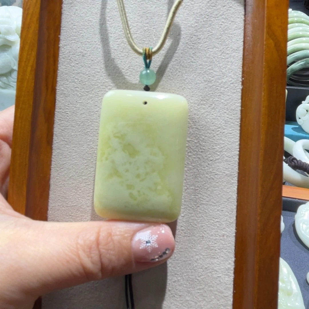 蓝田玉（蛇纹石化大理石玉）颈饰未镶嵌扶**语