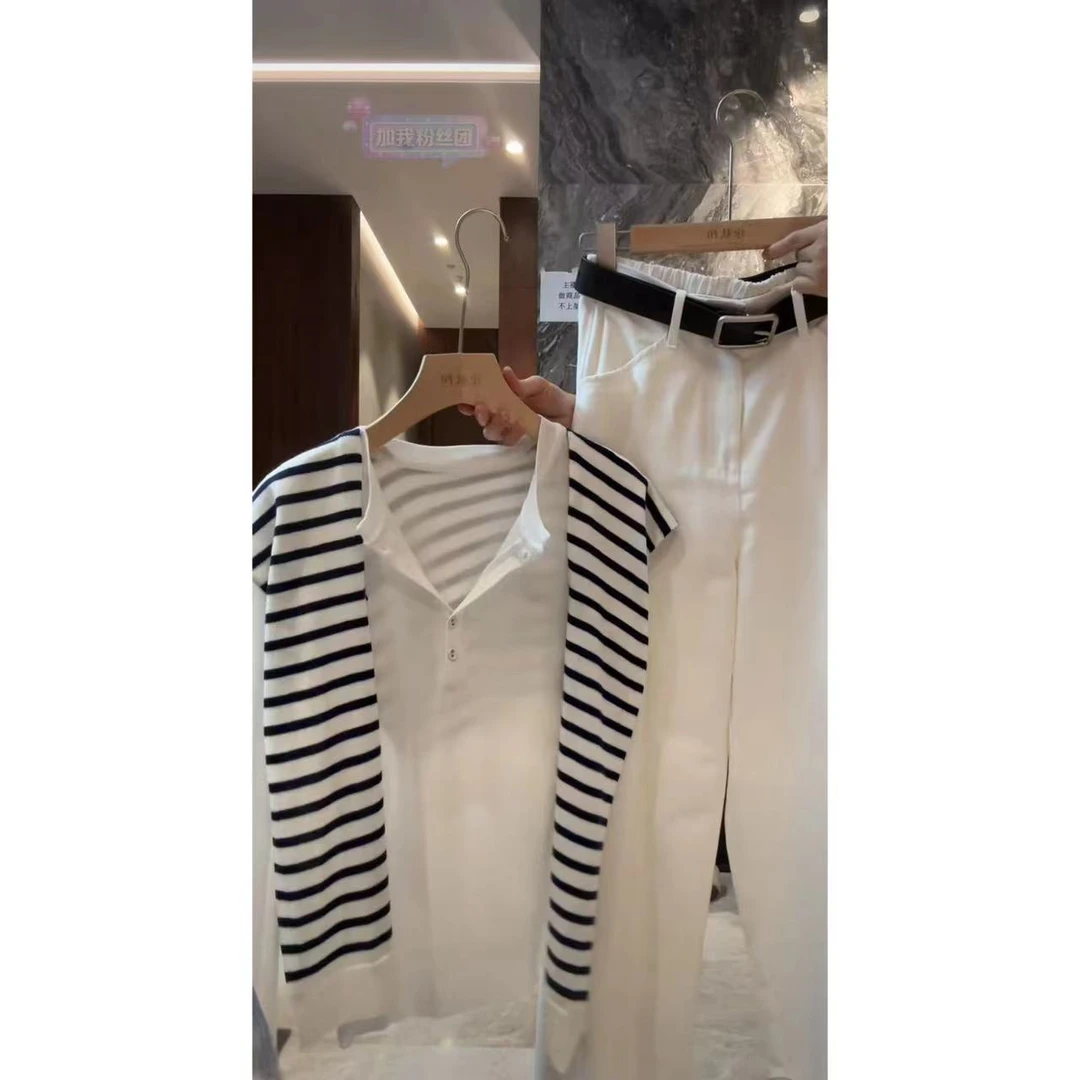 徐秋阳  半开领小马  百搭时尚休闲设计感显瘦显白上衣11329