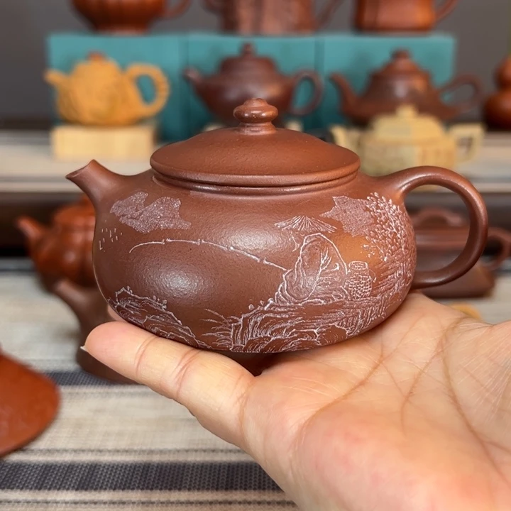 紫砂茶壶用****8寒江180毫升底槽清